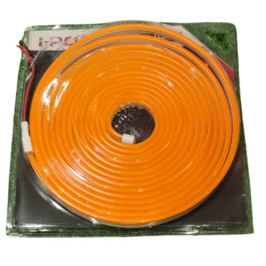 12V Neon Strip Light – Orange – Flexible PVC – 5 Meter Roll
