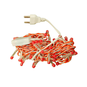 8MM Red 360° LED Toran Light – 12 Meter (36 Feet) – 50 LED Decorative Garland for Mandir, Home & Festival Decoration